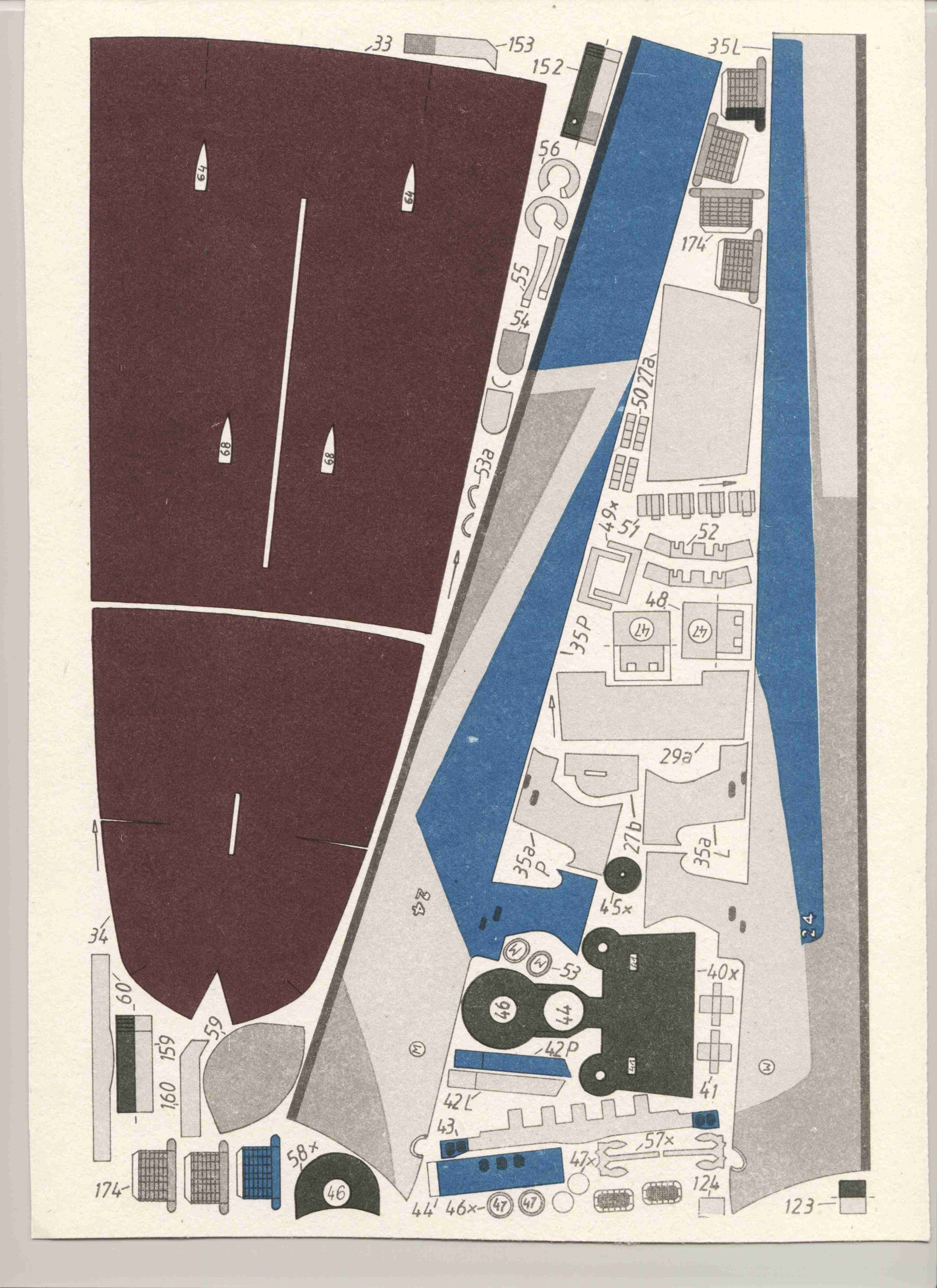 美国航母Essex艾塞克斯船模平面图纸